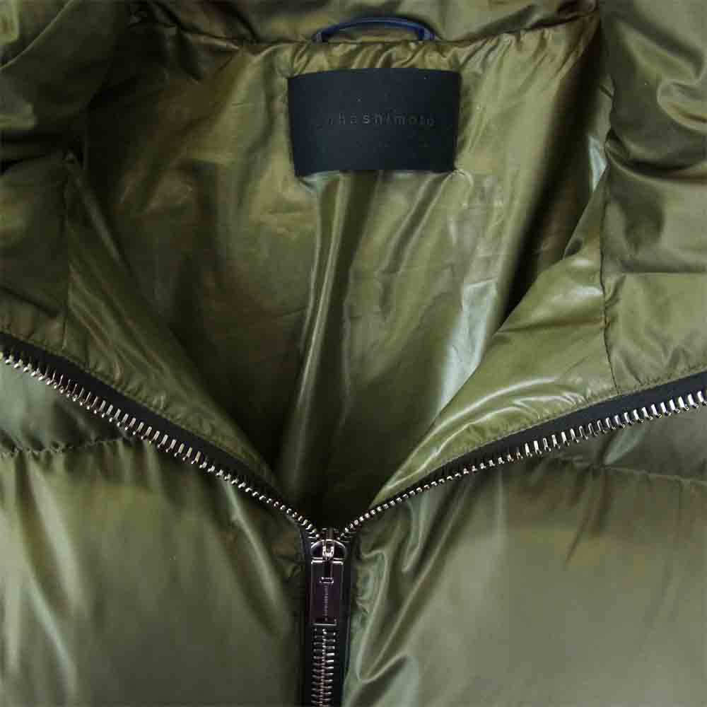 junhashimoto ジュンハシモト 1041920011 DOWN HOODIE ダウン フーディー カーキ系 3【美品】【中古】
