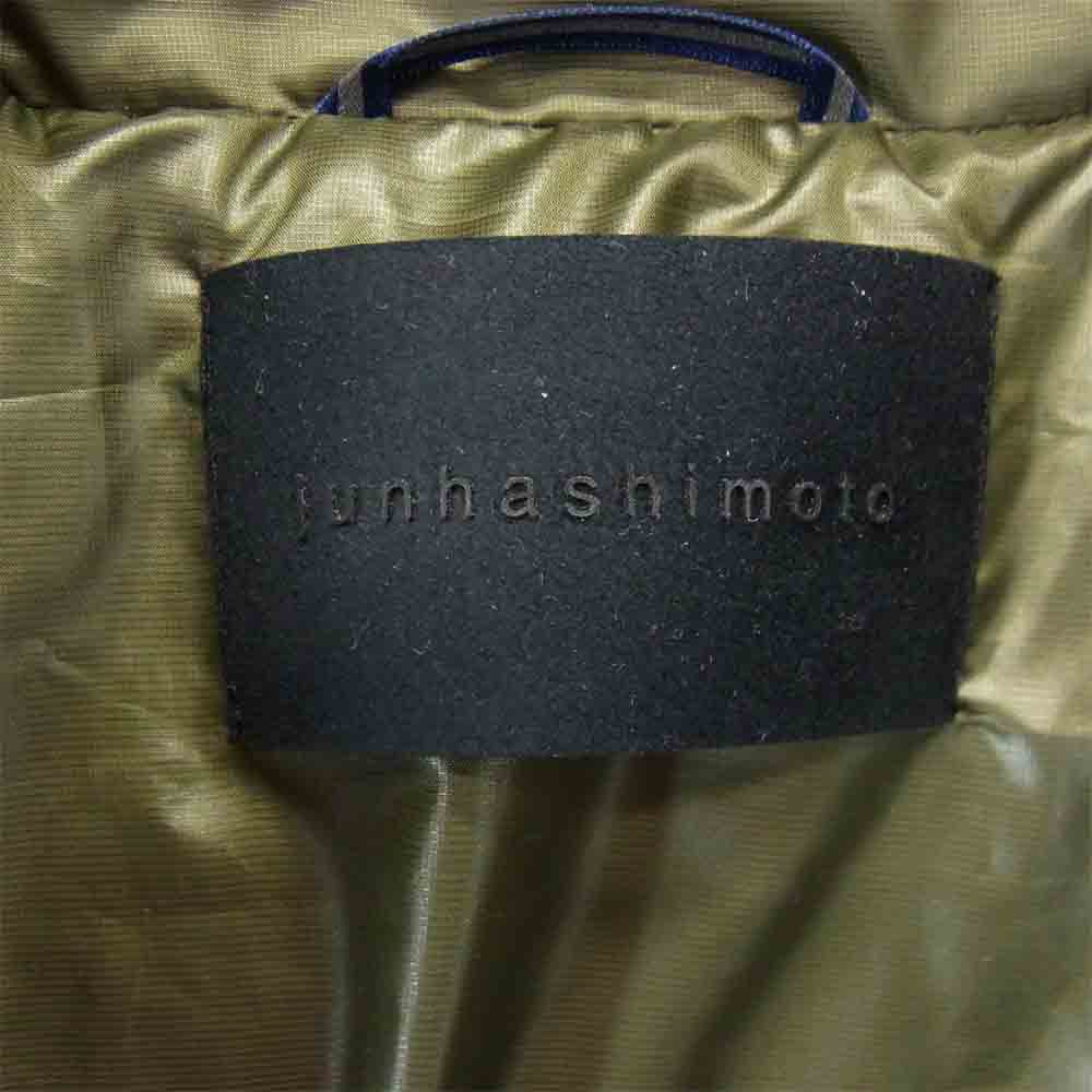junhashimoto ジュンハシモト 1041920011 DOWN HOODIE ダウン フーディー カーキ系 3【美品】【中古】