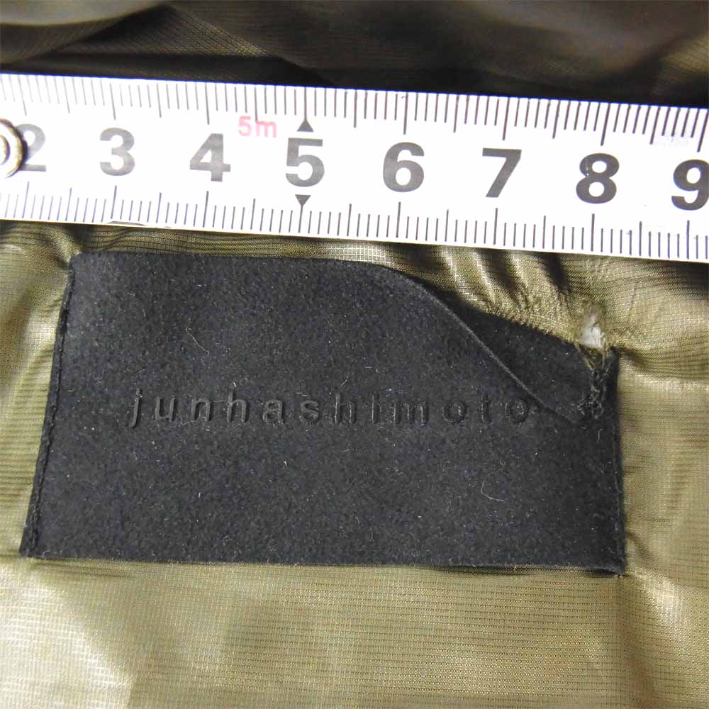 junhashimoto ジュンハシモト 1041920011 DOWN HOODIE ダウン フーディー カーキ系 3【美品】【中古】