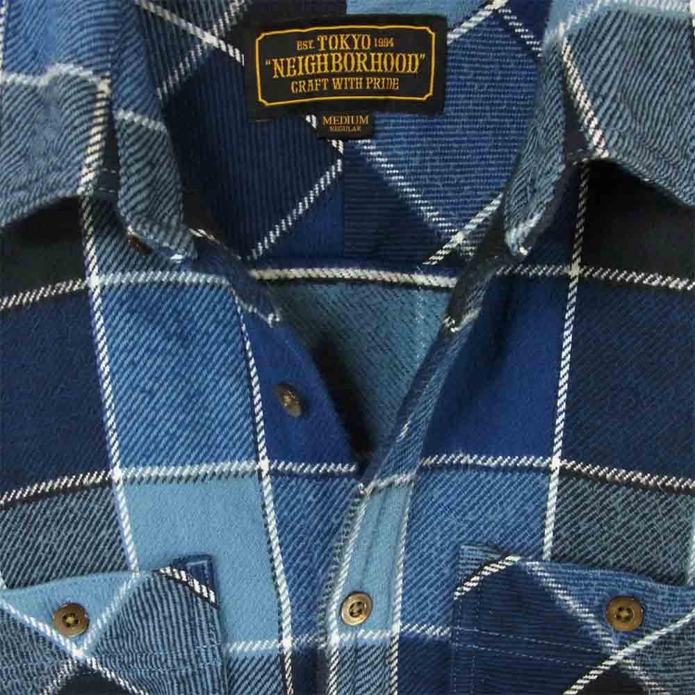NEIGHBORHOOD ネイバーフッド 20SS 201ARNH-SHM01 LUMBERS / C-SHIRT LS 長袖 チェック シャツ ブルー系 M【中古】