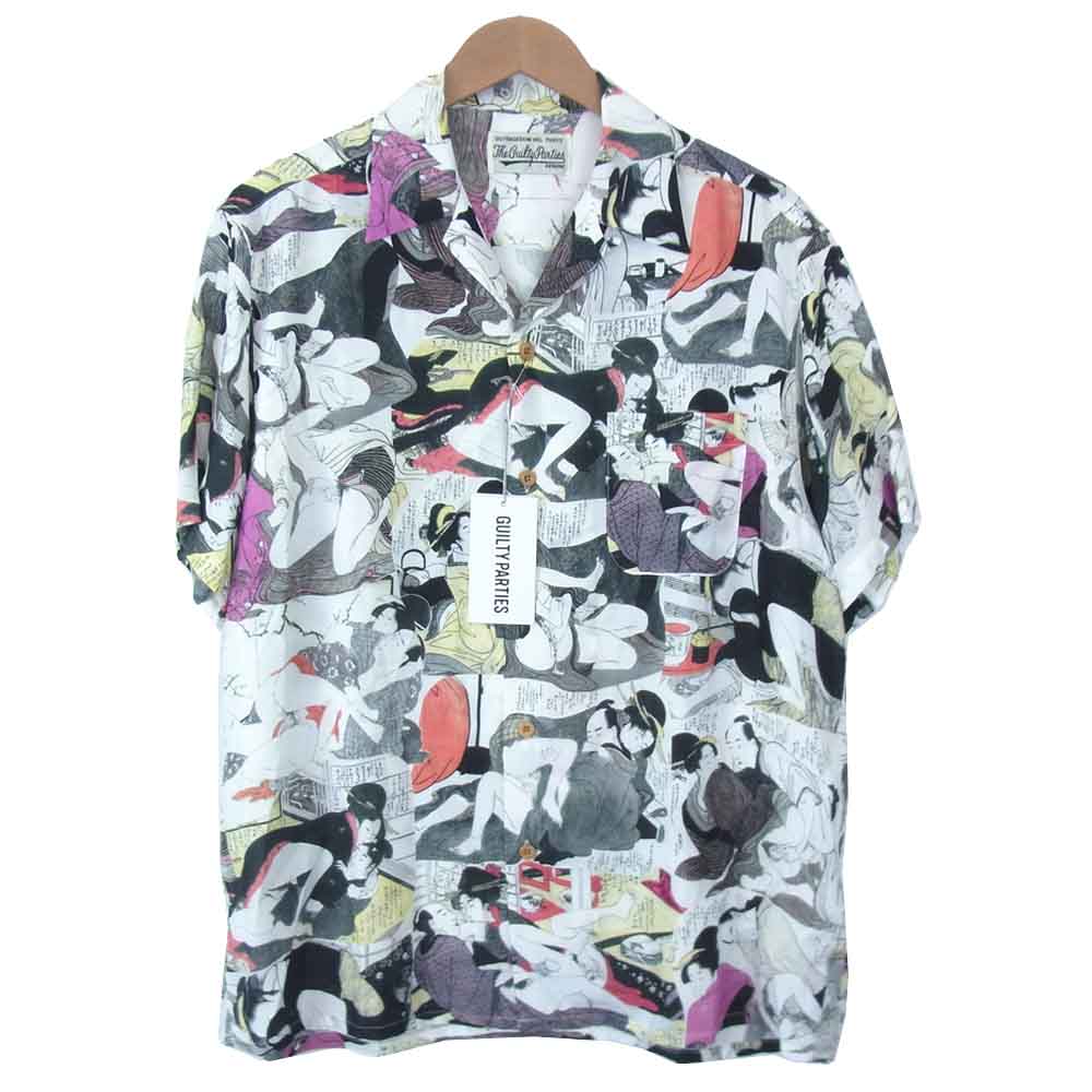 WACKO MARIA ワコマリア 21SS 21SSE-WMS-HI06 HAWAIIAN SHIRT S/S ホワイト系 M【極上美品】【中古】