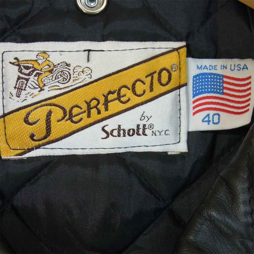 schott ショット 618 ダブル ライダース ジャケット ブラック系 40【中古】