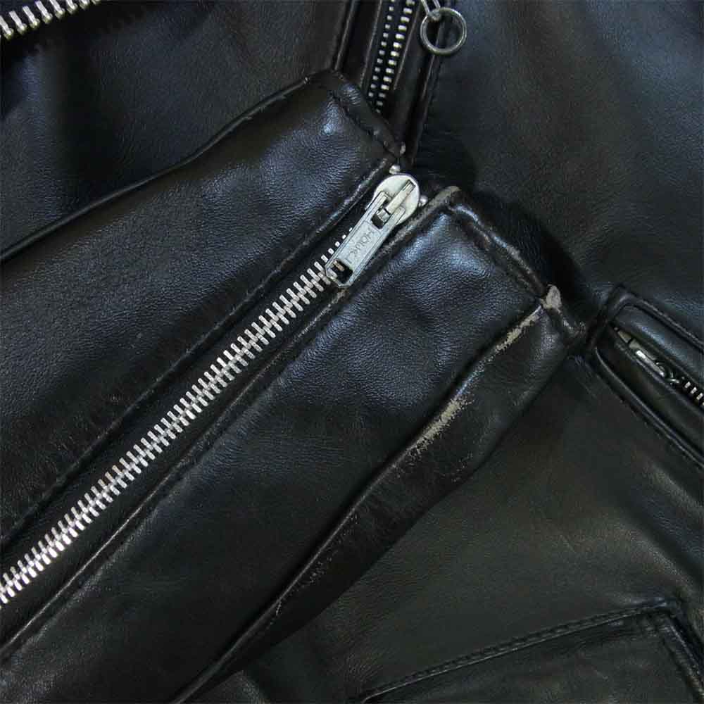 schott ショット 618 ダブル ライダース ジャケット ブラック系 40【中古】