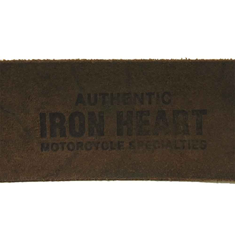 IRON HEART アイアンハート レザー ベルト ダークブラウン系 L【中古】