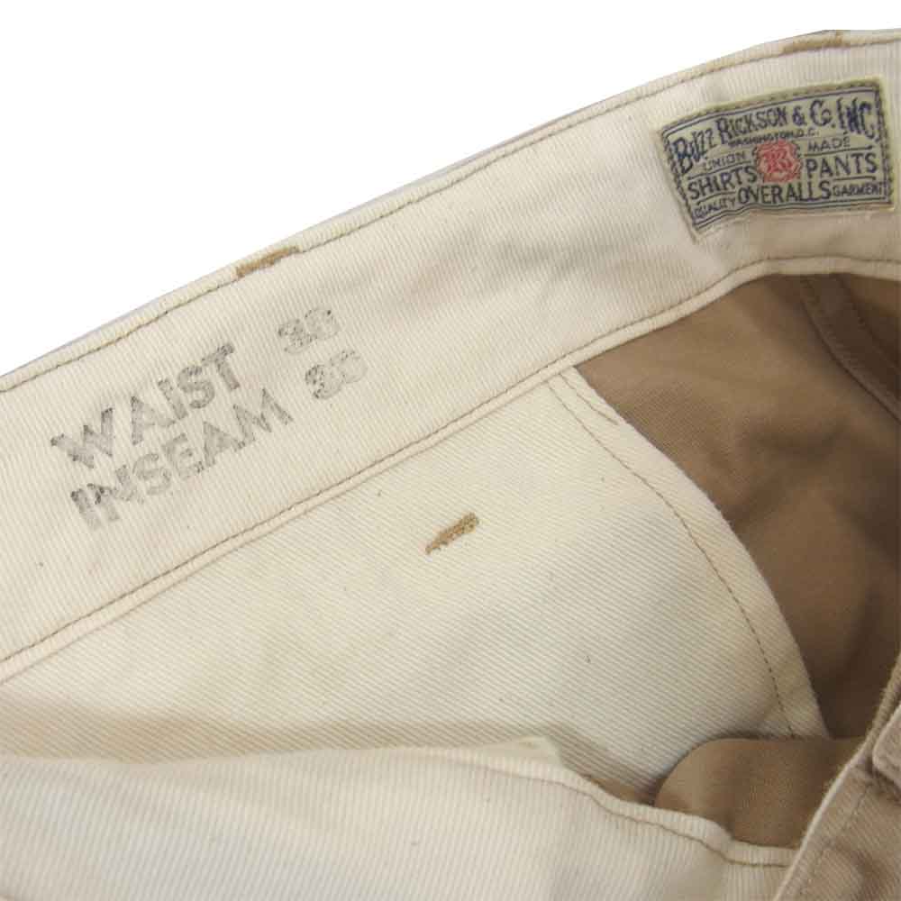 Buzz Rickson's バズリクソンズ オリジナルスペックチノパンツ TALONジップ パンツ ベージュ系 33【中古】