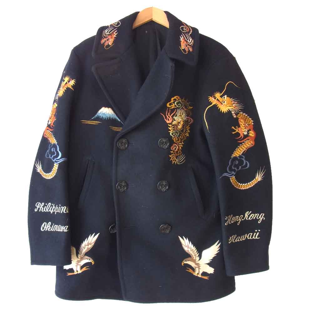 Buzz Rickson's バズリクソンズ BR13578 SUKA PEA COAT スカ Pコート ネイビー系 XL【中古】
