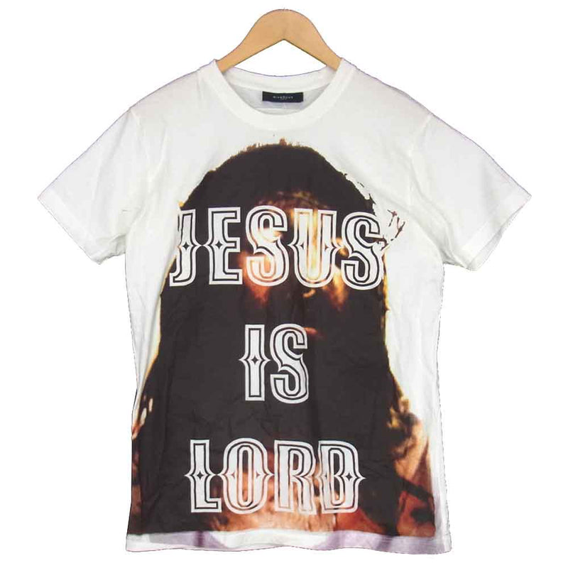 GIVENCHY ジバンシィ JESUS IS LORD プリント Tシャツ ホワイト系 XS【中古】