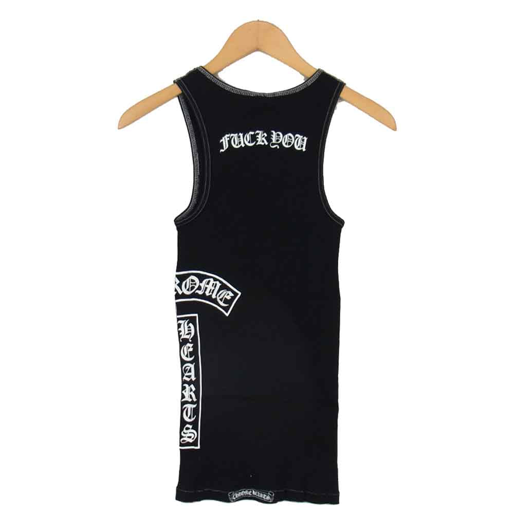 CHROME HEARTS クロムハーツ（原本無） FUCK YOU プリント タンクトップ ブラック系 S【中古】