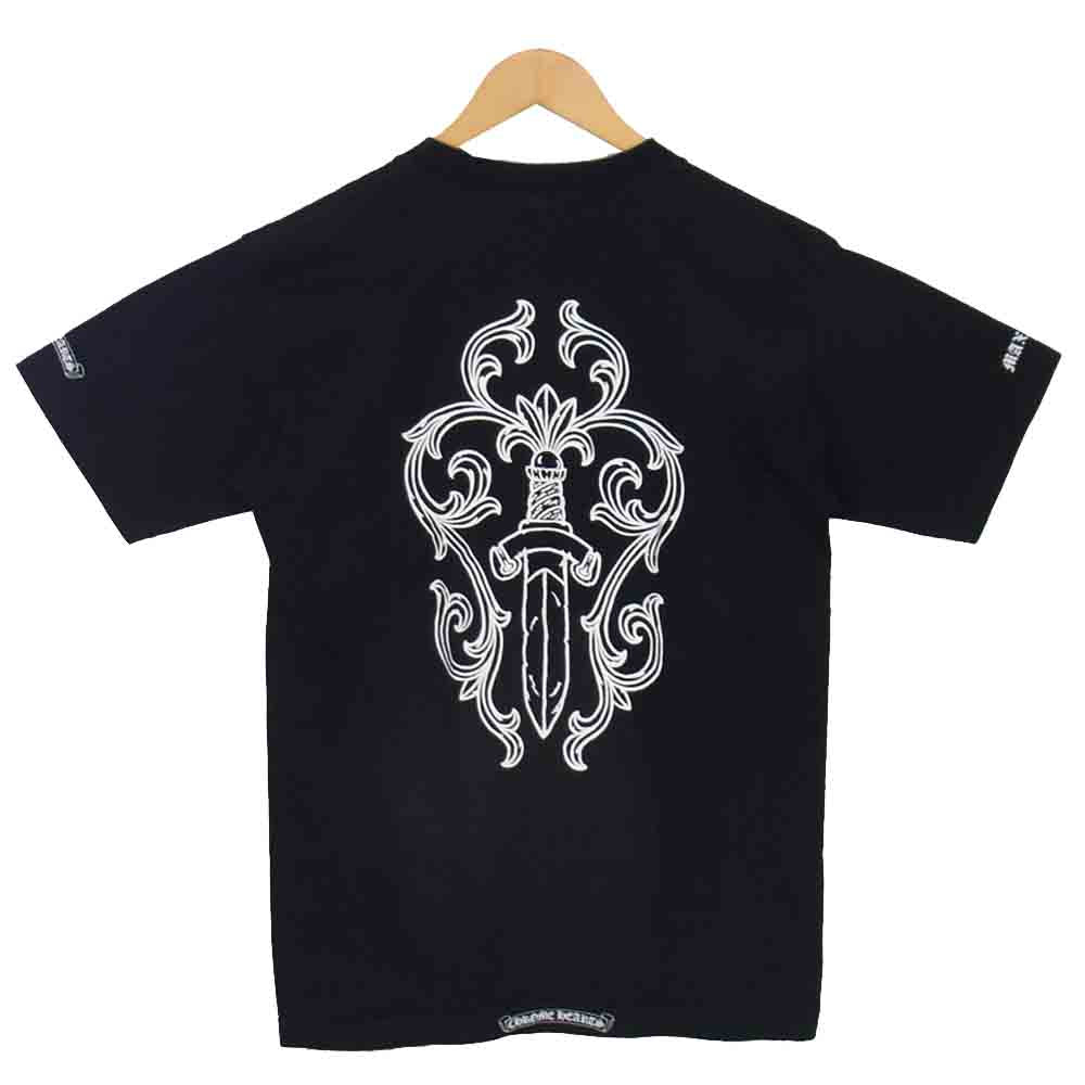 CHROME HEARTS クロムハーツ（原本無） maxfield マックスフィールド CH S/S LTD ダガー プリント ポケット 半袖 Tシャツ ブラック系 M【中古】