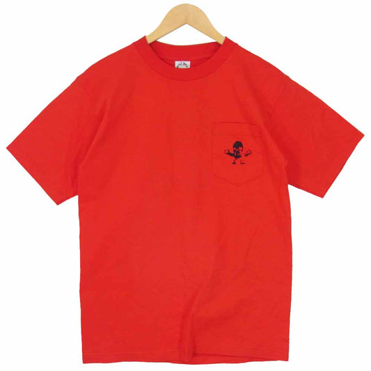 CHROME HEARTS クロムハーツ（原本無） フォティハリスティーター プリント ポケット 半袖 Tシャツ レッド M【中古】