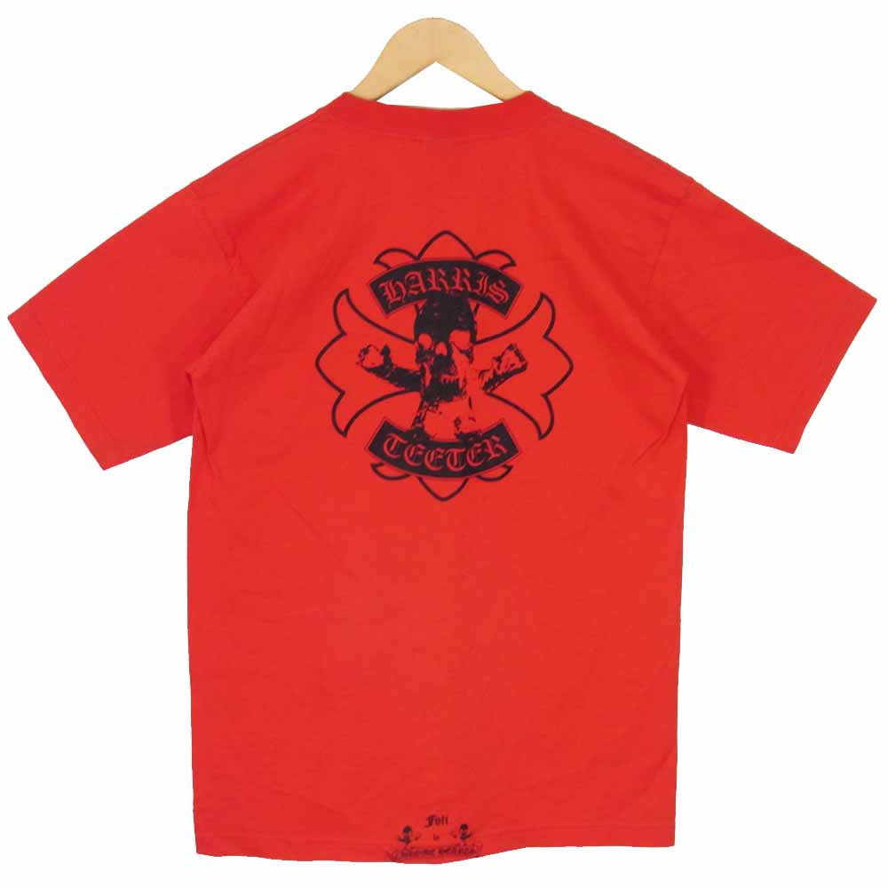 CHROME HEARTS クロムハーツ（原本無） フォティハリスティーター プリント ポケット 半袖 Tシャツ レッド M【中古】