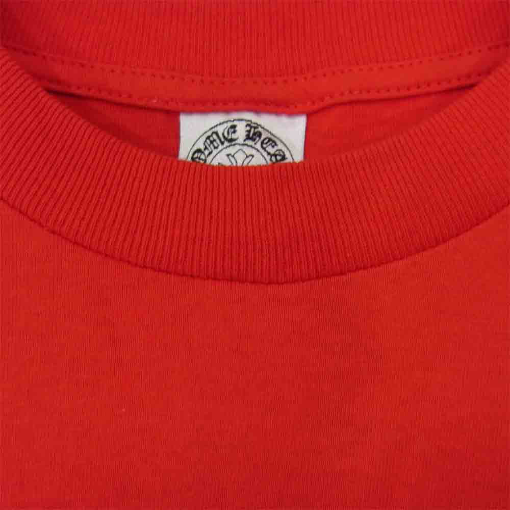 CHROME HEARTS クロムハーツ（原本無） フォティハリスティーター プリント ポケット 半袖 Tシャツ レッド M【中古】