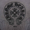 CHROME HEARTS クロムハーツ（原本無） ロゴ セメタリー バックプリント ヘンリーネック 七分丈 カットソー グレー系【中古】