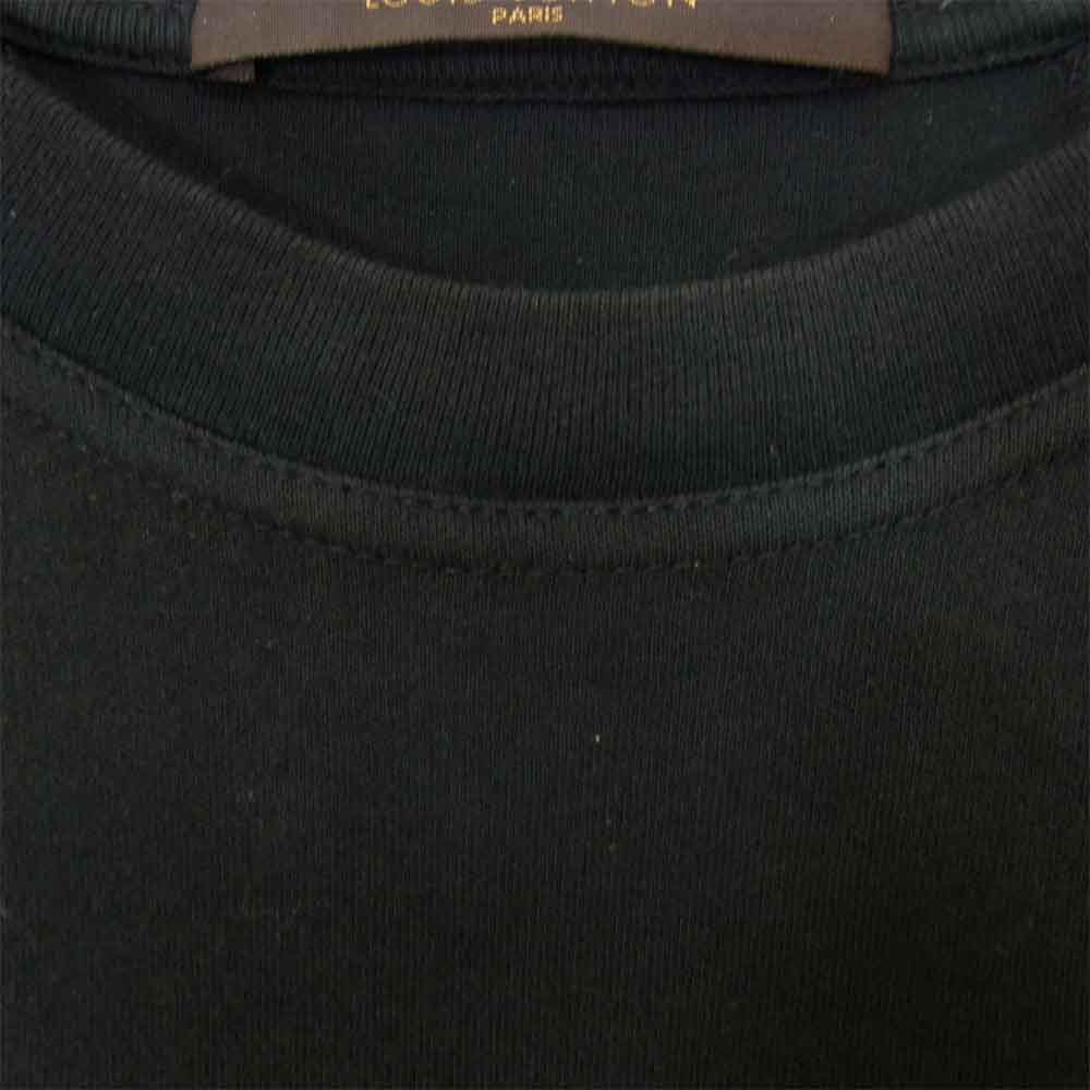 LOUIS VUITTON ルイ・ヴィトン RM082M MNJR06JCZ ロゴ ワッペン 刺繍 クルーネック スウェット ブラック系 S【中古】