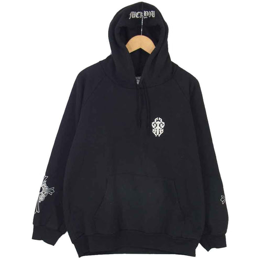 CHROME HEARTS クロムハーツ（原本無） ダガー アーム プリント 裏地サーマル プルオーバー パーカー ブラック系 M【中古】