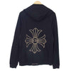 CHROME HEARTS クロムハーツ（原本無） 001-064339  国内正規品 バック クロス プリント ダガー ジップ パーカー ブラック系 S【中古】