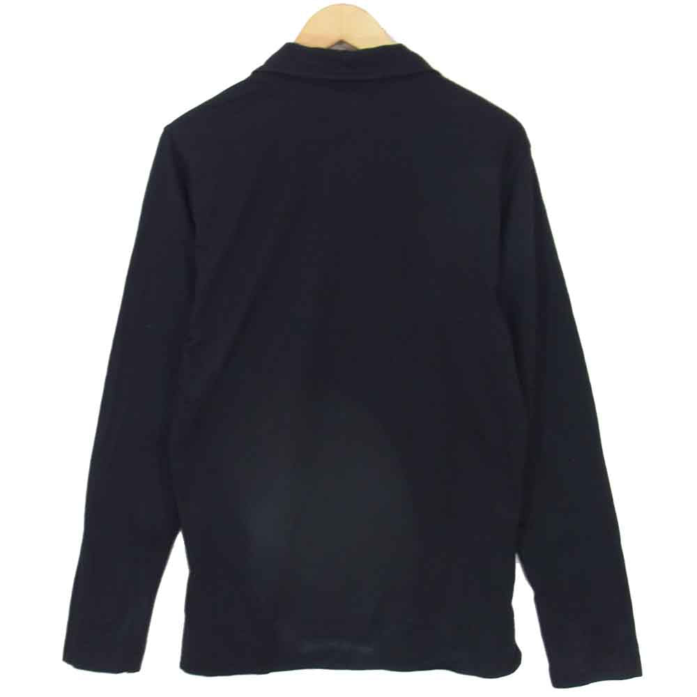 CHROME HEARTS クロムハーツ（原本無） クロスボールボタン 胸ロゴプリント 長袖 ポロシャツ ブラック系 S【中古】