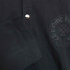 CHROME HEARTS クロムハーツ（原本無） クロスボールボタン 胸ロゴプリント 長袖 ポロシャツ ブラック系 S【中古】