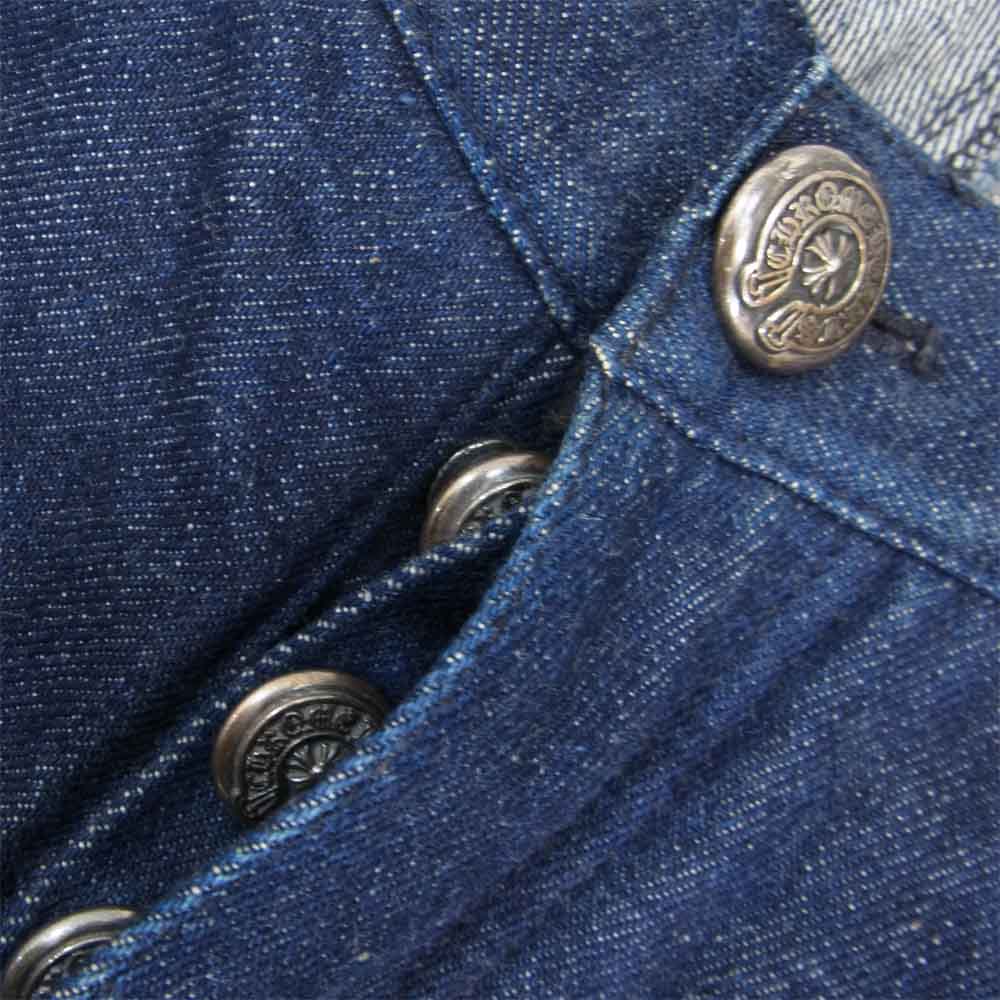CHROME HEARTS クロムハーツ（原本無） ホースシュー ボタンフライ デニム パンツ インディゴブルー系【中古】