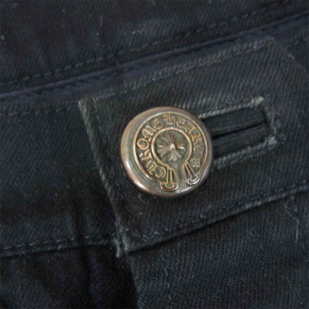 CHROME HEARTS クロムハーツ（原本無） ホースシューボタン ファティーグ ハーフ カーゴ パンツ ブラック系【中古】