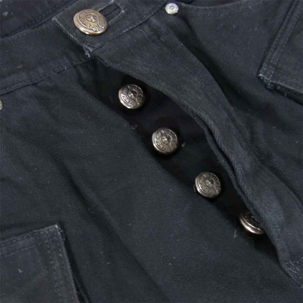 CHROME HEARTS クロムハーツ（原本無） ホースシューボタン ファティーグ ハーフ カーゴ パンツ ブラック系【中古】