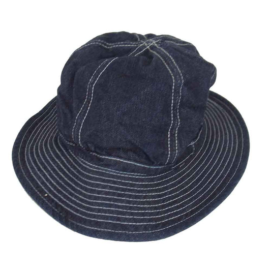 The REAL McCOY'S ザリアルマッコイズ w669-qm-civ-112 U.S. ARMY DENIM HAT デニム ワーク ハット インディゴブルー系 7 1/2【中古】