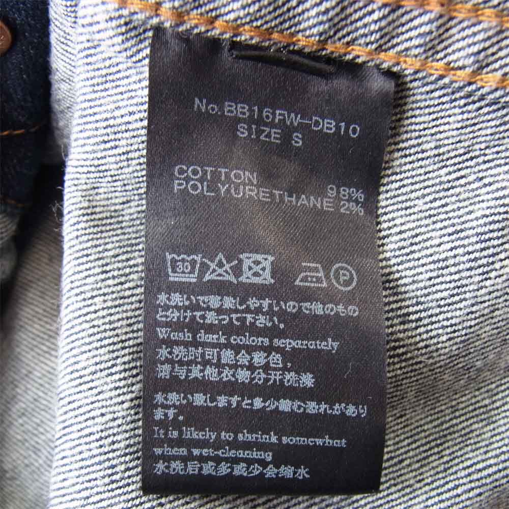 BACKBONE バックボーン BB16FW-DB10 DDNIM JACKET デニム ジャケット インディゴブルー系 S【美品】【中古】