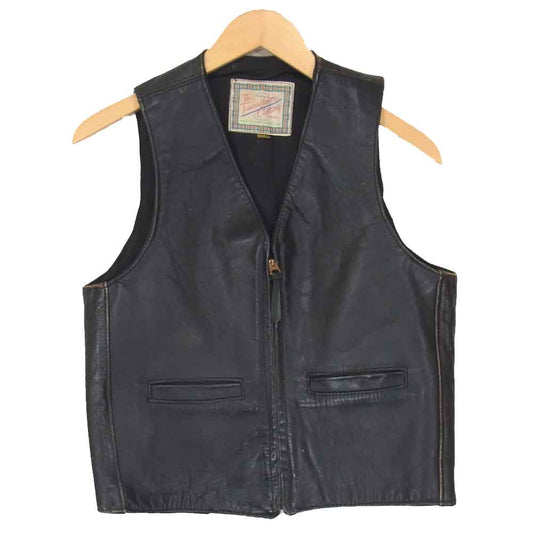 AERO LEATHER エアロレザー The Transatlantic Clothing Company レザー ベスト ブラック系 S【中古】