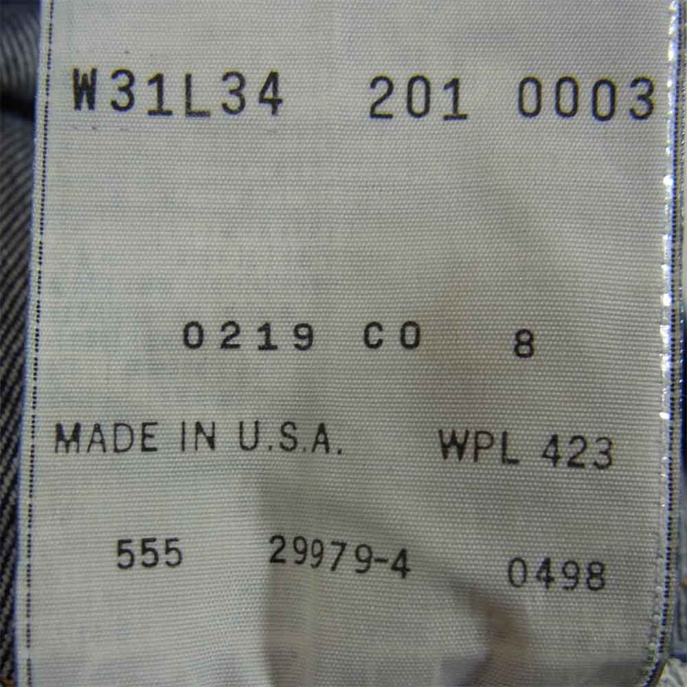 Levi's リーバイス 201 0003 バレンシア製 刻印555 201XX 1937モデル デニムパンツ インディゴブルー系 31【中古】