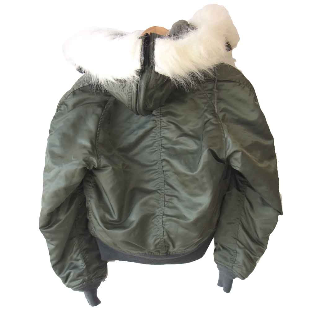 ALPHA アルファ 86年製 USAF N-2B フライトジャケット IDEALジップ MIL-P-6278G カーキ系 S【中古】