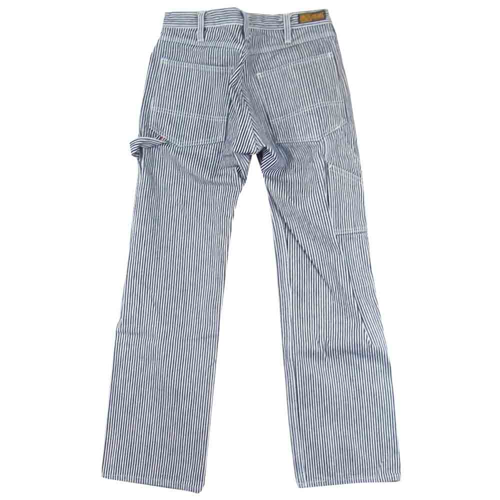 IRON HEART アイアンハート IH-810 17oz エクストラ ヘビー ヒッコリー エンジニア ペインター パンツ ネイビー系 30【中古】