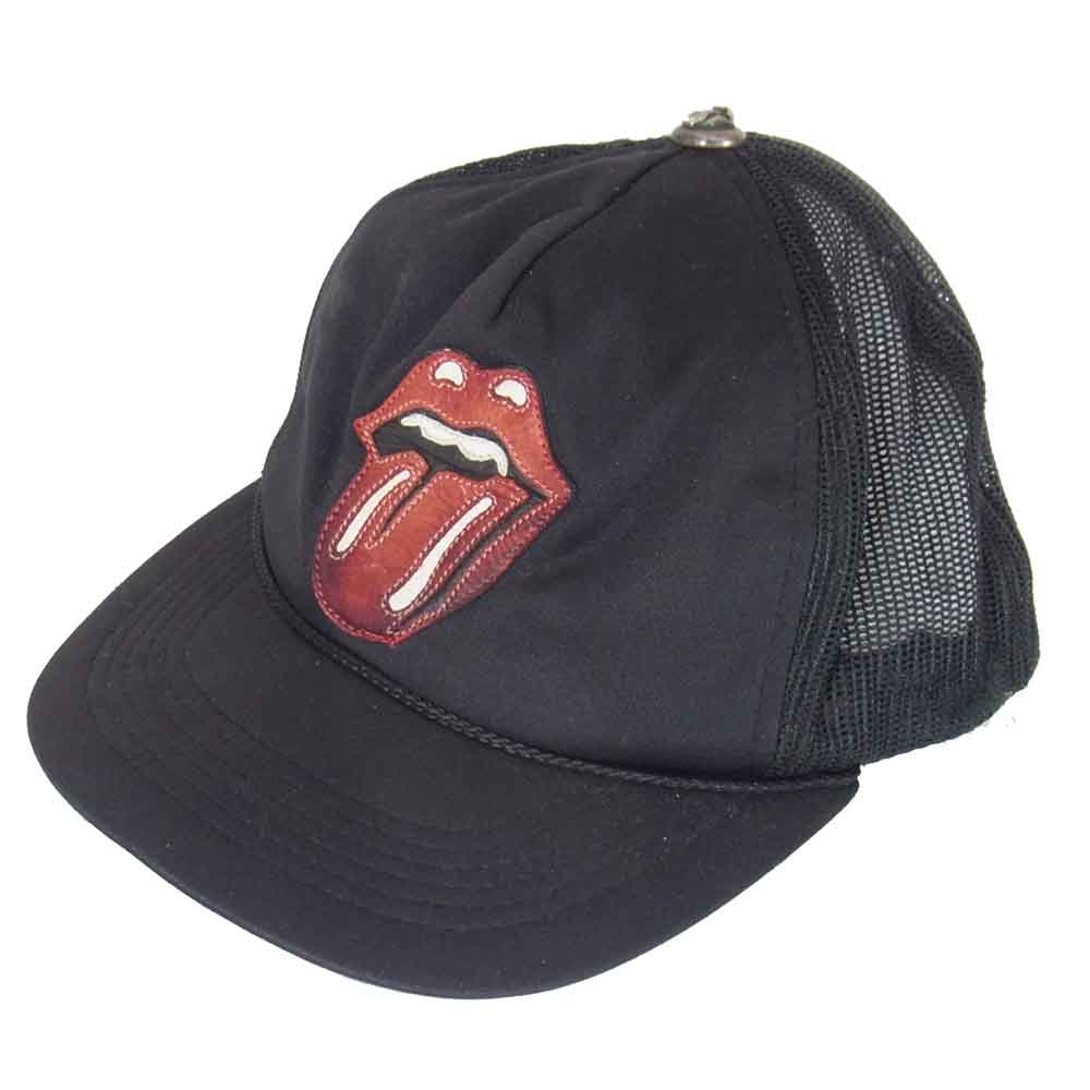 CHROME HEARTS クロムハーツ（原本無） ローリングストーンズ リップ&タン トラッカーキャップ メッシュキャップ  ブラック系【中古】