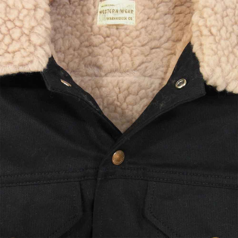 WAREHOUSE ウエアハウス 3RD TYPE PIQUE BORE JACKET ピケ ボア ジャケット ブラック系 36【美品】【中古】