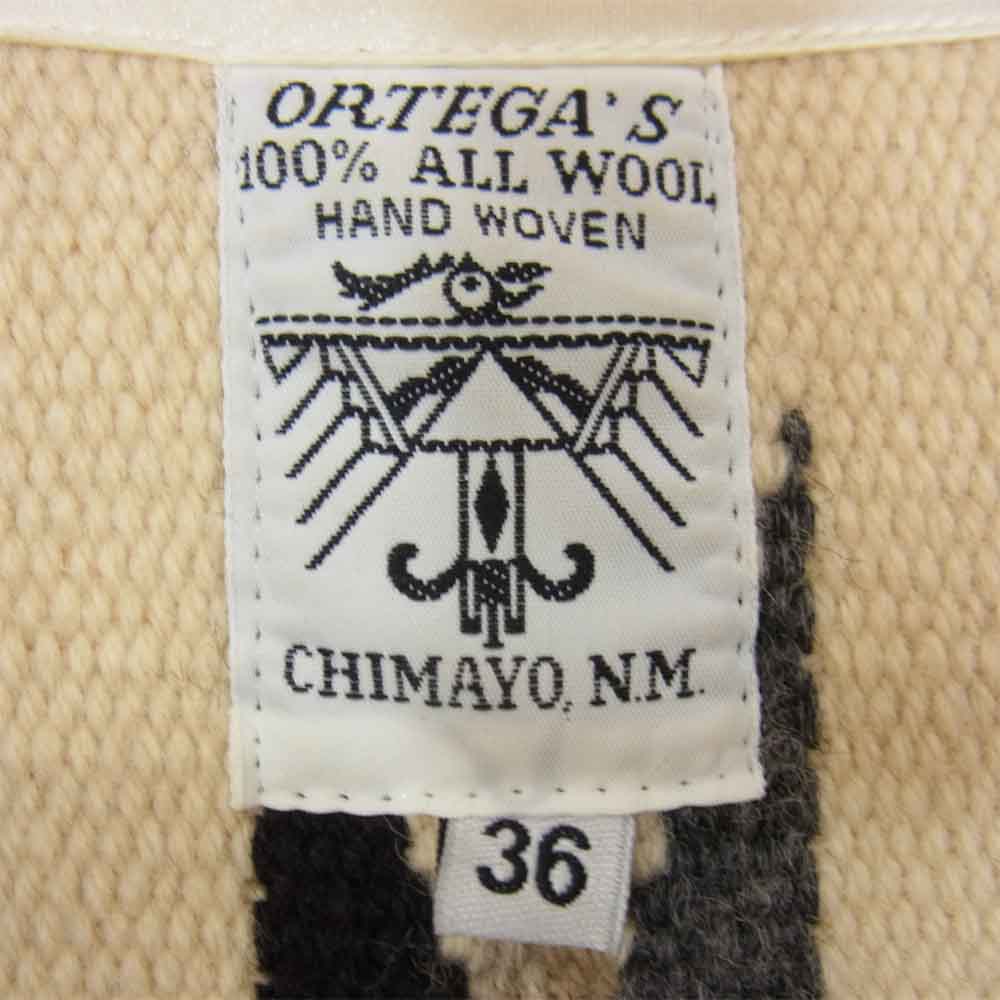 ORTEGA オルテガ  CHIMAYO VEST チマヨ ネイティブ ベスト ジレ  ベージュ系 36【中古】