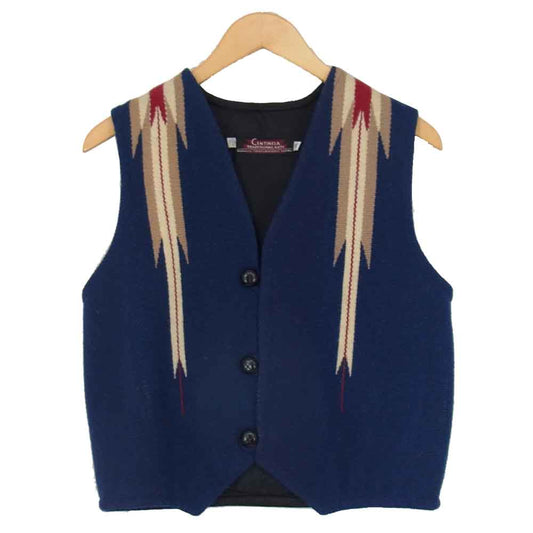 センチネラ  CHIMAYO VEST チマヨ ボタン ベスト ジレ  ネイビー系 36【中古】