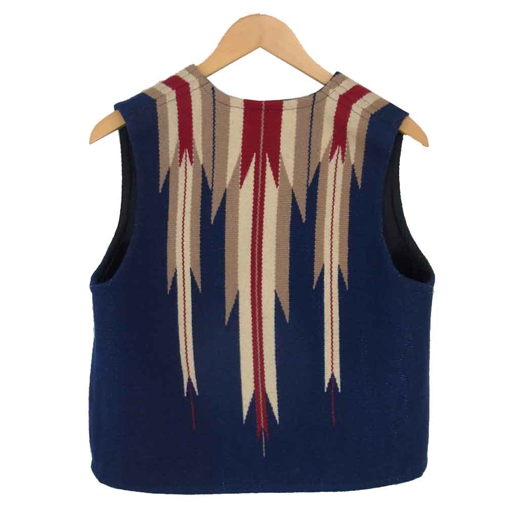 センチネラ  CHIMAYO VEST チマヨ ボタン ベスト ジレ  ネイビー系 36【中古】