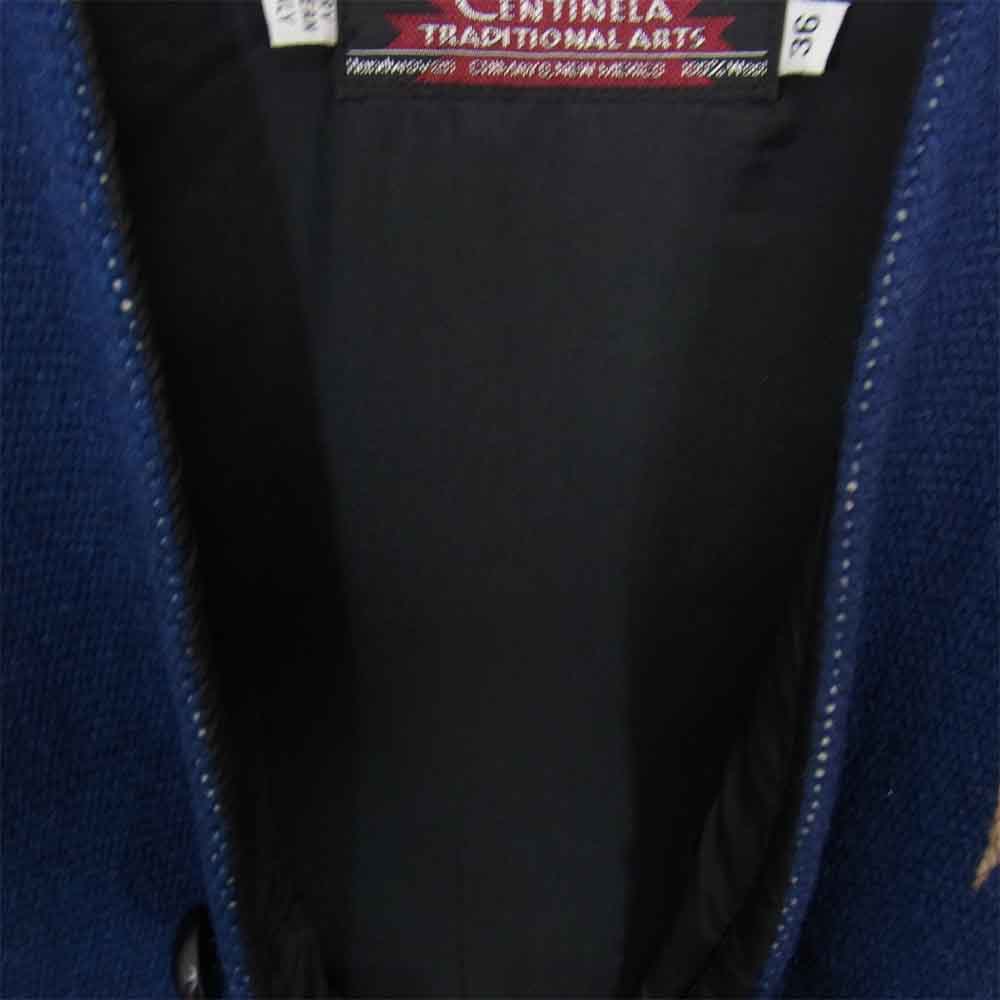 センチネラ  CHIMAYO VEST チマヨ ボタン ベスト ジレ  ネイビー系 36【中古】