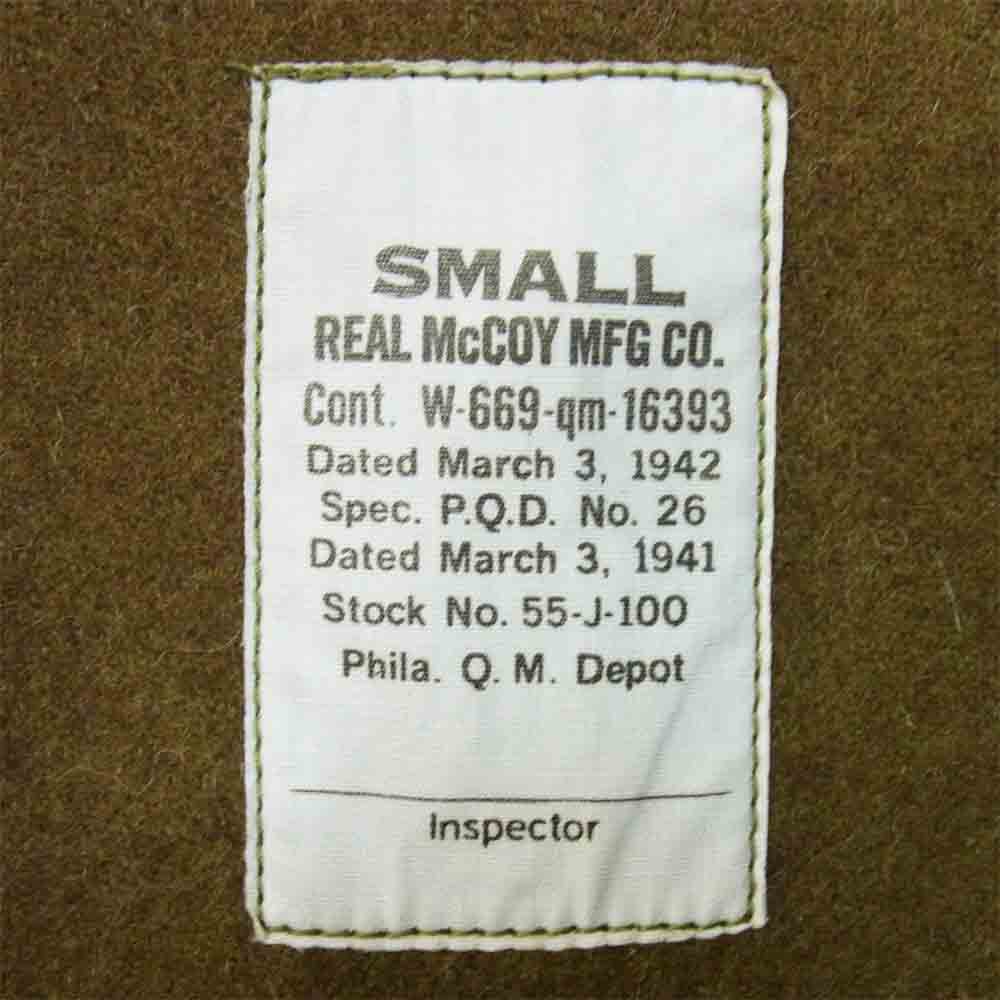 The REAL McCOY'S ザリアルマッコイズ w669-qm-16393 タンカースジャケット カーキ系 S【美品】【中古】