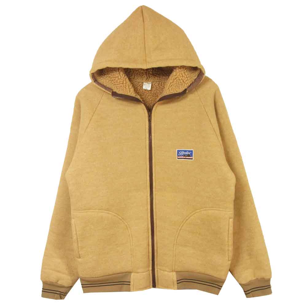 WAREHOUSE ウエアハウス Bodies パイル フリース フルジップ パーカー ブラウン系 L【中古】