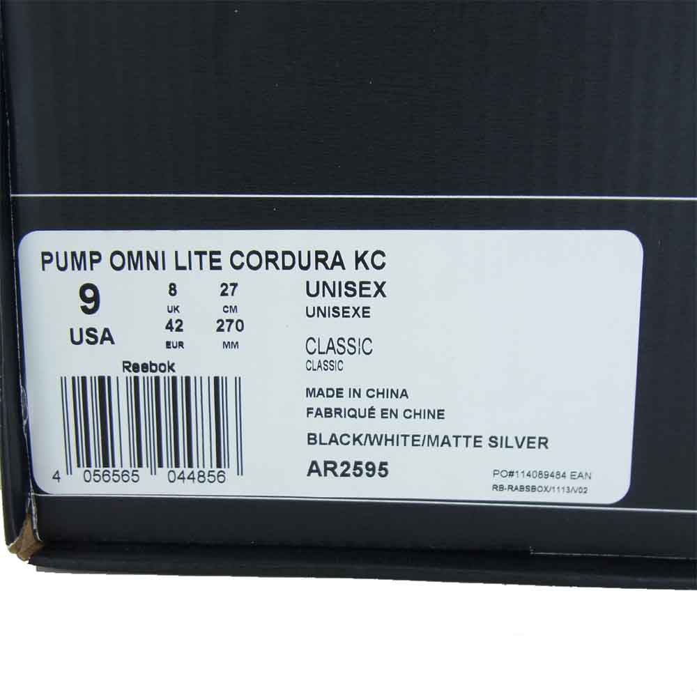 Reebok リーボック AR2595 PUMP OMNI LITE CORDURA KC ポンプ オムニ ライト コーデュラ 木梨サイクル 27cm【新古品】【未使用】【中古】