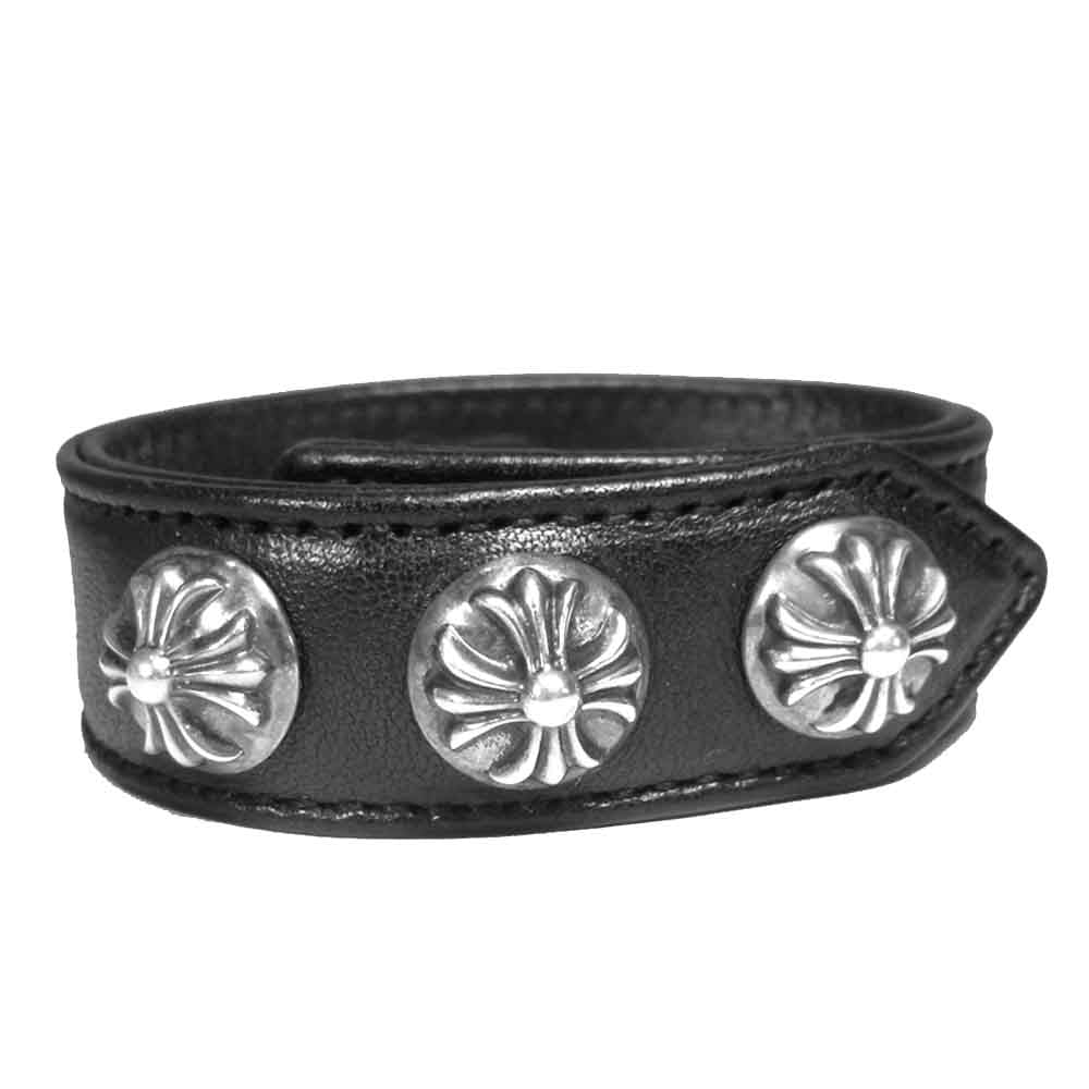CHROME HEARTS クロムハーツ（原本無） 3BTN 2SNP 3ボタン2スナップ クロスボール ブラック系【中古】