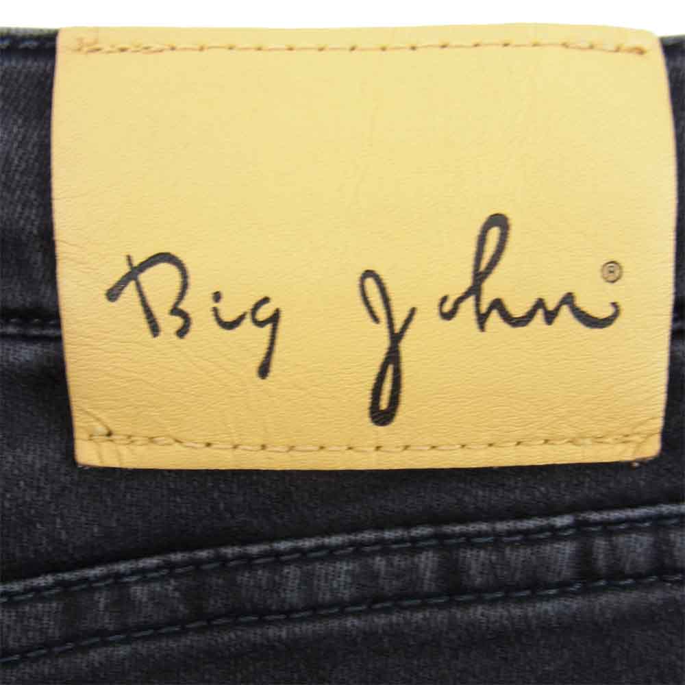 BIG JOHN ビッグジョン MMM336H-D61C TAPERED JOGGER ダメージ加工 テーパードジョガー パンツ ブラック系 26【美品】【中古】