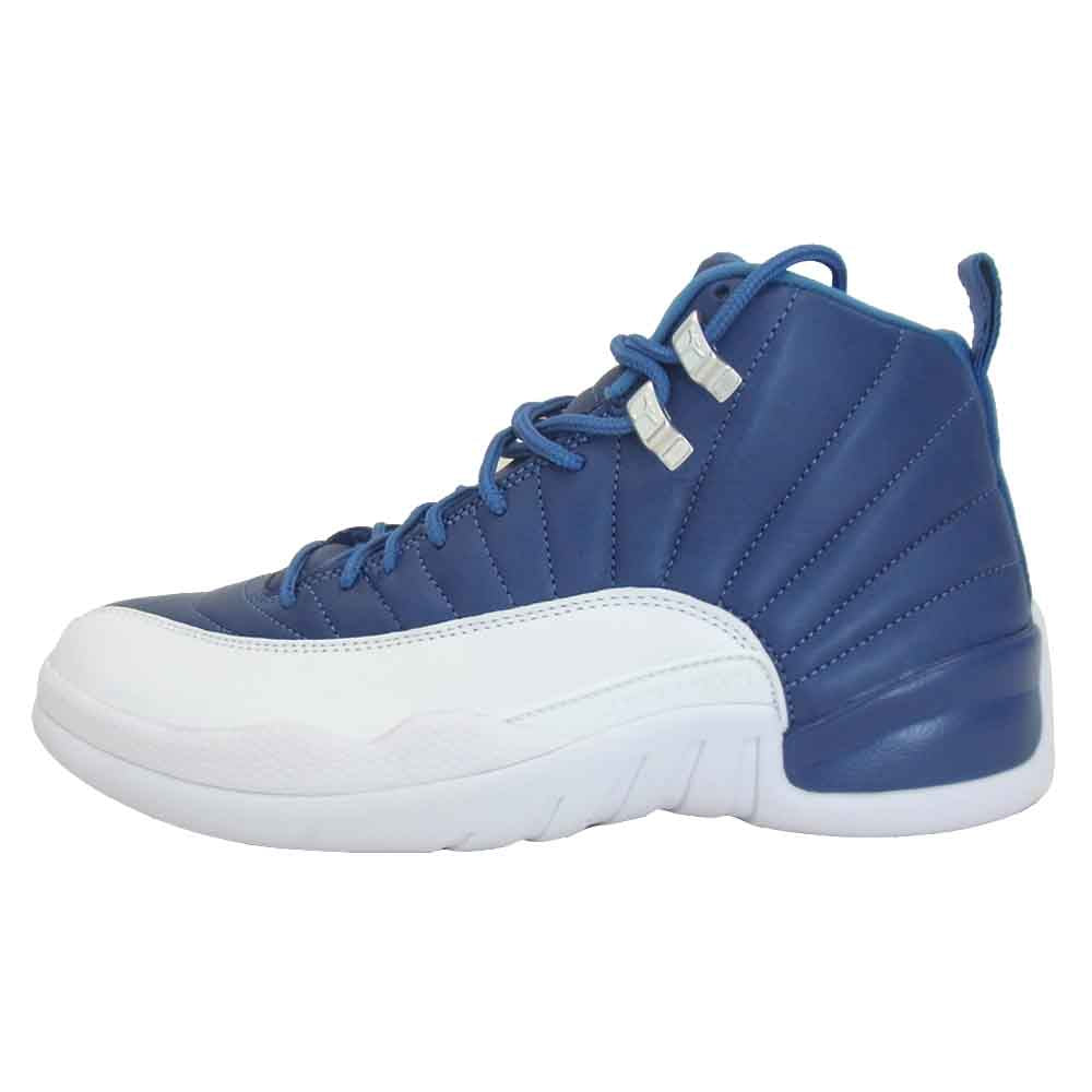 NIKE ナイキ 130690-404 AIR JORDAN 12 エアジョーダン 12 RETRO レトロ STONE BLUE ストーンブルー スニーカー ブルー系 ホワイト系【新古品】【未使用】【中古】