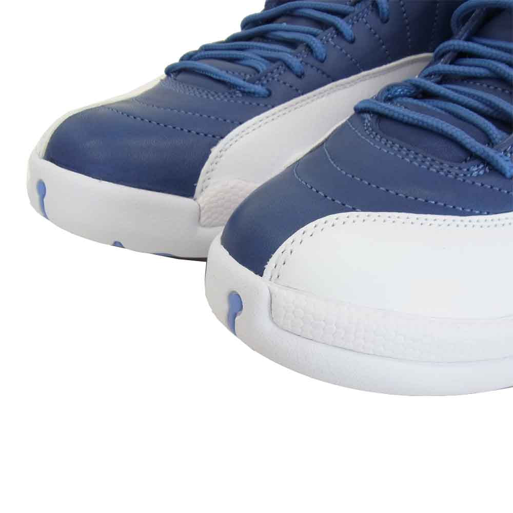 NIKE ナイキ 130690-404 AIR JORDAN 12 エアジョーダン 12 RETRO レトロ STONE BLUE ストーンブルー スニーカー ブルー系 ホワイト系【新古品】【未使用】【中古】