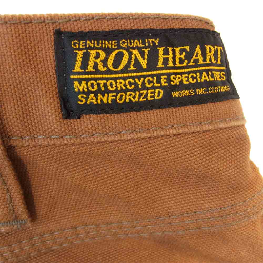 IRON HEART アイアンハート ダブルニー ロガー パンツ ヘビーダック ワークパンツ ブラウン系 31【中古】
