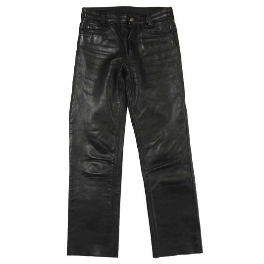 VANSON バンソン TALON ジップ レザー パンツ アメリカ製 ブラック系 30【中古】