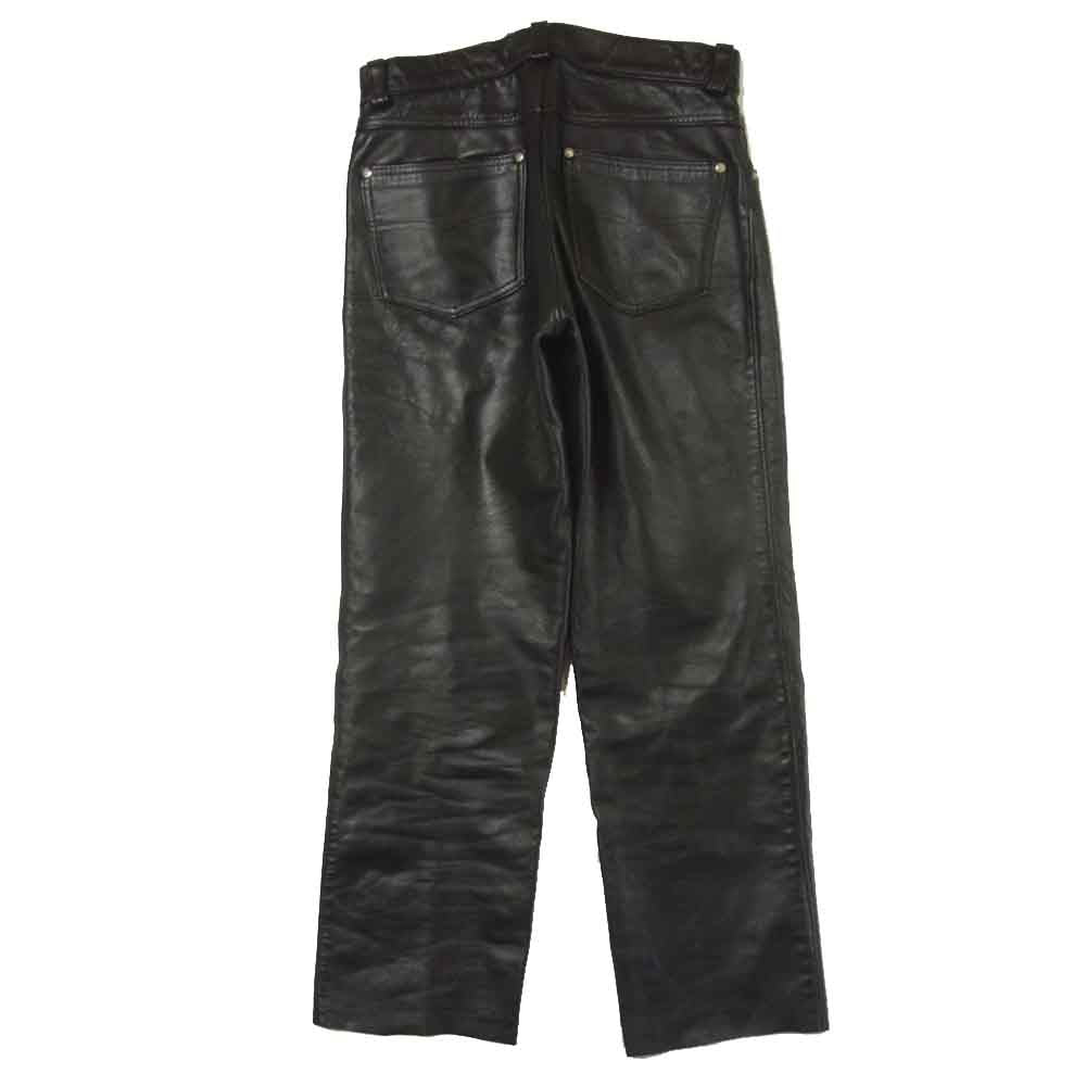 schott ショット IDEAL ジップ レザー パンツ アメリカ製 ブラック系 30【中古】