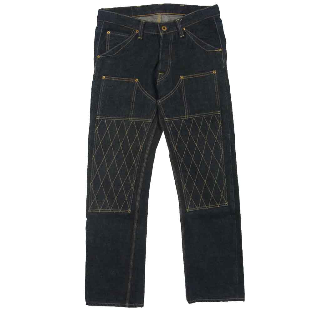 トロフィークロージング W KNEE DIRT DENIM ダブルニー デニム パンツ インディゴブルー系 28【中古】