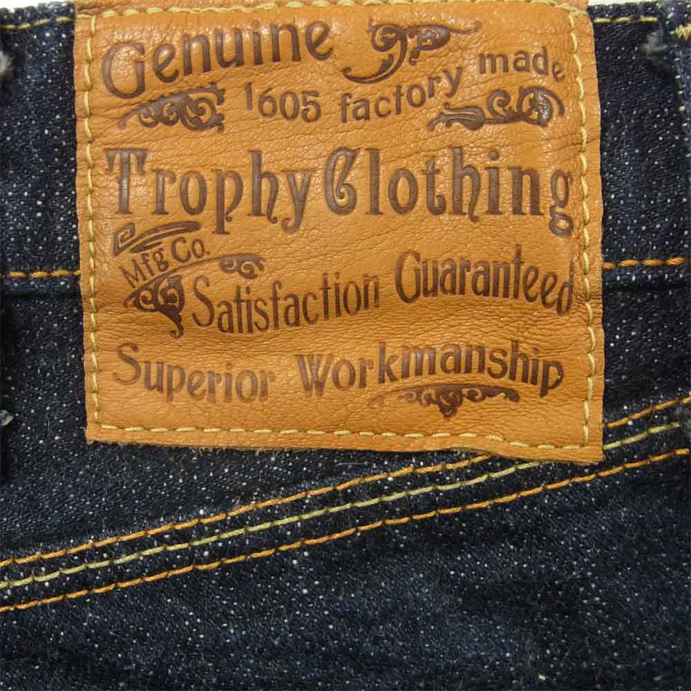 トロフィークロージング W KNEE DIRT DENIM ダブルニー デニム パンツ インディゴブルー系 28【中古】