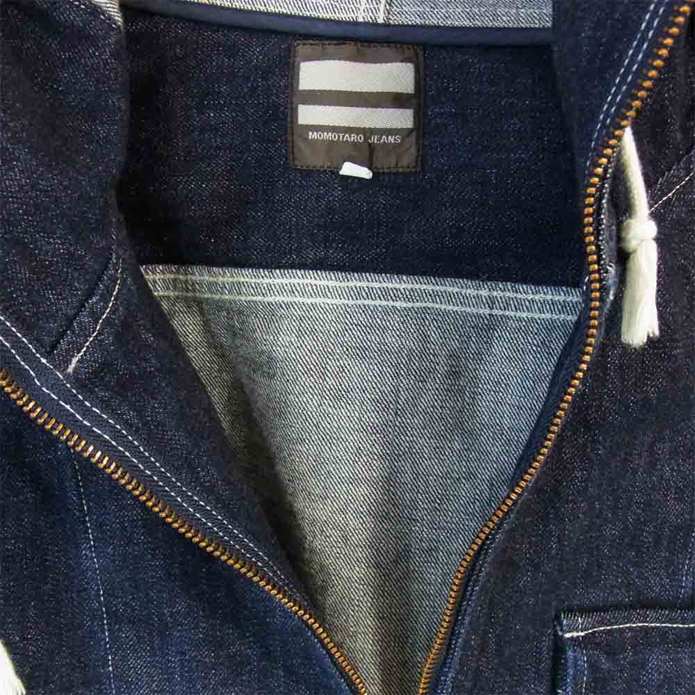 MOMOTARO JEANS 桃太郎ジーンズ 出陣 8oz デニム ジップアップ パーカー インディゴブルー系 38【中古】